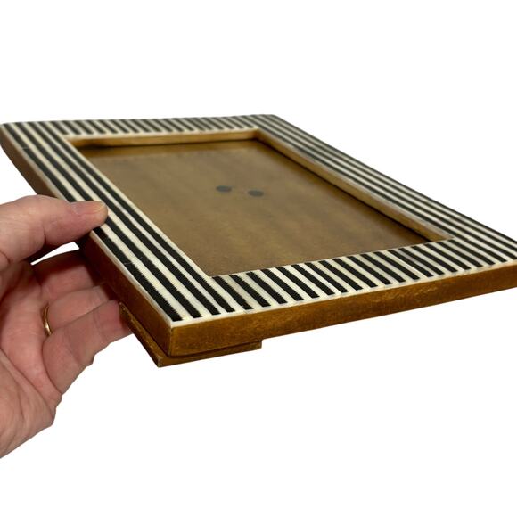 Boho Decor Photo Frame Portrait Landscape Black White Morocco India Table Top - Picture 6 of 8